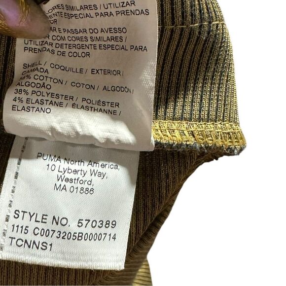 Puma Ribbed Gold Workout Athletic Leggings Tights Size S - Picture 8 of 9